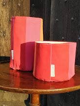 Organic Cotton Pot Bag - Red/Orange/Pink (Choice of 2 sizes)