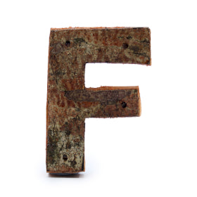 Rustic Bark Letters