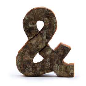 Rustic Bark Letters