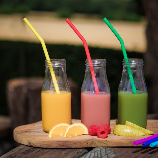 Reusable Silicone Straws - Pack of 6