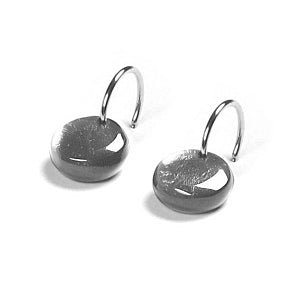 Rainbow button creole earrings
