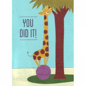 Fairtrade Handmade Greetings Card - You Did It!