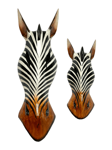 Wooden Zebra Mask